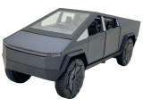 Macheta metal Tesla Cybertruck gri inchis 1:32 cu sunete, lumini si resort