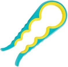 Desfacator universal pentru Capace de Sticle si Borcane, 4 Marimi Universale, Plastic PVC, Albastru, CBD CORAL BEST DEALS Albastru 22 cm 9 cm 2 cm Alb