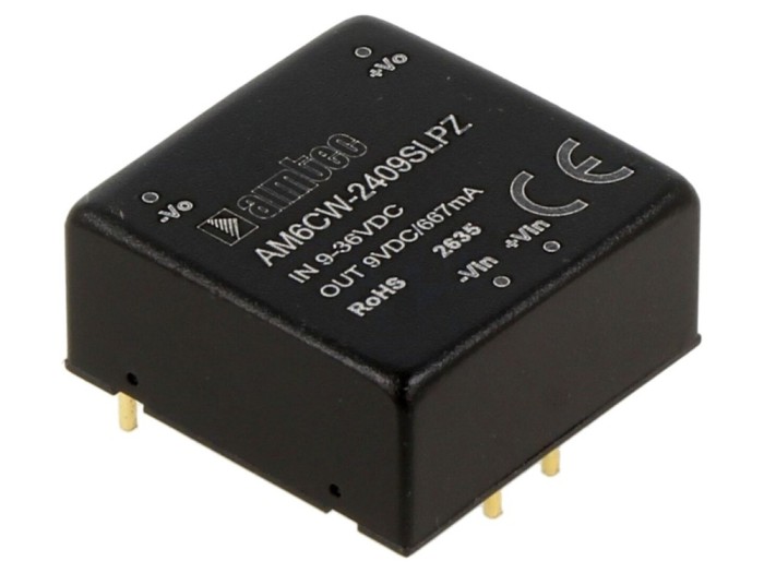 Convertor DC/DC 6W, 9V, DIP24