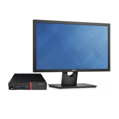 Pachet Calculator Second Hand Lenovo ThinkCentre M700 Mini PC, Intel Core i5-6400T 2.20 - 2.80GHz, 8GB DDR4, 256GB SSD + Monitor 24 Inch foto