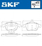 Set placute frana fata SKF VKBP80063