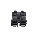 Set Huse Scaune Auto pentru Audi A6 - Deluxe Boss, piele ecologica, negru, 11 piese, Deluxeboss