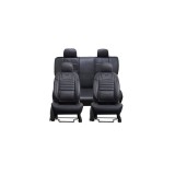 Cumpara ieftin Set Huse Scaune Auto pentru Dacia Duster - Deluxe Boss, piele ecologica, negru, 11 piese, Deluxeboss