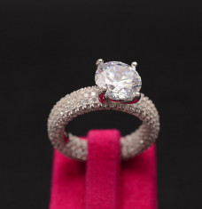 Inel din argint Perfect Engagement Ring Round Diamond ARG276A foto