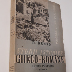 Carte veche D Russo studii istorice greco-romane volum 2