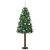 VidaXL Brad de Crăciun subțire cu 300 LED Verde 77 x 77 x 210 cm PVC 3394875