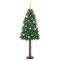 vidaXL Brad de Crăciun subțire cu 300 LED Verde 77 x 77 x 210 cm PVC 3394875