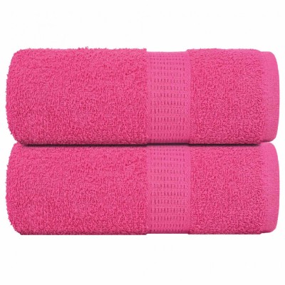 vidaXL Prosoape pentru oaspeți 2 buc Roz 30x50 cm 360 g/m&amp;sup2; 100% bumbac foto