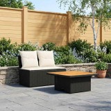 vidaXL 2 Bucată Canapea centrală de grădină cu masă pliabilă poliratan 42025391