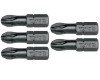 Set 5 biti profesionali Yato PZ3, 25mm, otel forjat S2, HRC 58-62, acoperire anticoroziva, 1/4&quot;
