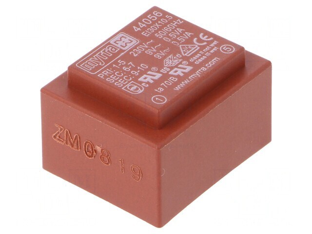 Transformator &Icirc;ncapsulat 1VA 230VAC 9V 9V PCB