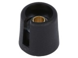 Buton rotativ cu indicator poliamidă negru 6mm 16x16mm