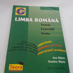 LIMBA ROMANA TEORIE/EXERCITII/TESTE ANA NITOIU/DUMITRU NITOIU--RF18/2