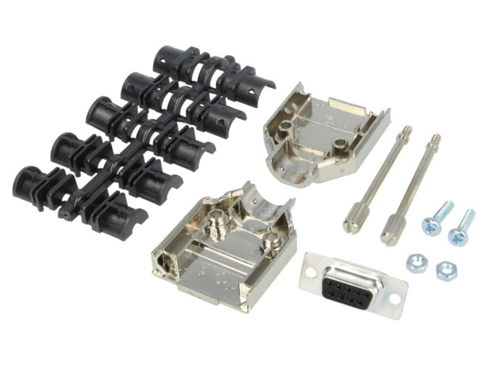 Conector D-Sub 9 pini mamă, pe cablu