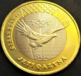 Moneda exotica bimetal 100 TENGE - KAZAHSTAN, anul 2020 *cod 2312 = Qyran B&uacute;rkit