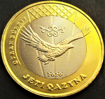 Moneda exotica bimetal 100 TENGE - KAZAHSTAN, anul 2020 *cod 2312 = Qyran B&amp;uacute;rkit foto