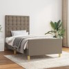 VidaXL Cadru de pat fără saltea, gri taupe, 100x200 cm, textil 3125361