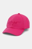 HUGO sapca culoarea roz, neted, 50519265