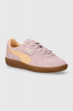 Puma sneakers din piele &icirc;ntoarsă Palermo culoarea roz 396463