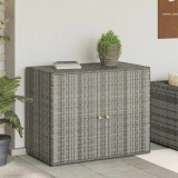 Cumpara ieftin Dulap de depozitare de grădină, gri, 100x55,5x80 cm, poliratan