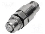 Adaptor M12 mamă cod D Ethernet HARTING pentru cablu