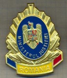 Y 1536 INSIGNA-MILITARA-EMBLEMA COIFURA-MINISTERUL JUSTITIEI-PENTRU COLECTIONARI