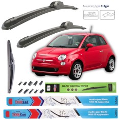 Stergatoare Fiat 500 (2007-2016) - Set Complet