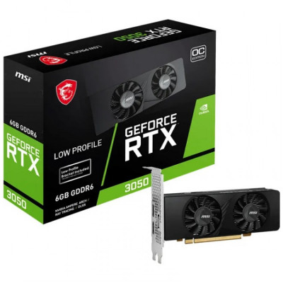 Placa video MSI nVidia GeForce RTX 3050 Low Profile, 6 GB GDDR6, 96 Bit foto