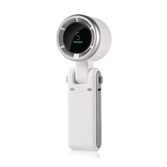 Mini ventilator portabil, flippy, 5 trepte de viteza, afisaj digital, incarcare usb, 5v, 2a, 5.95 x 5.2 x 17.2 cm, alb