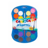 Cumpara ieftin Set 24 culori acuarele lavabile si pensula, Carioca
