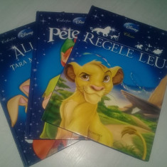 lot 3 carti povesti copii format mare,PETER PAN-REGELE LEU-ALICE IN TARA MINUNIL