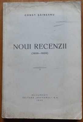 Constantin Saineanu , Noui recenzii , 1926 - 1929 , 1930 , editia 1 foto