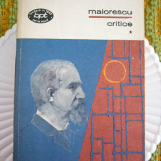 myh 47f - BPT 722 si 723 - T Maiorescu - Critice - 2 volume - ed 1973