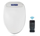 Capac WC inteligent cu funcție de bideu &ndash; model lung 49&ndash;52 cm, Spălare, uscare, &icirc;ncălzire colac, UV, telecomandă