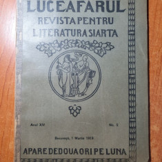 luceafarul 1 martie 1919- revista este plina de articole si foto george cosbuc