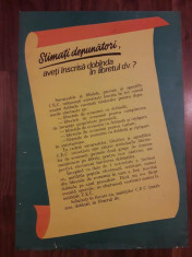Afis CEC perioada comunista romanesc RSR foto
