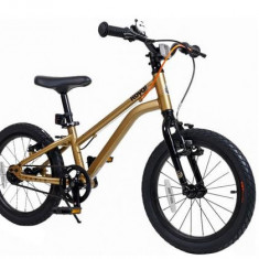 Bicicleta copii Royal Baby Kable-EZ, roti 16inch, cadru aluminiu, Frane V-brake (Auriu)
