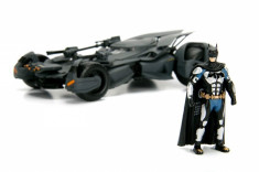 Masinuta de metal Justice League Batmobile cu figurina Batman foto