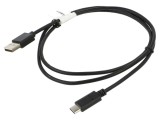 Cablu USB 2.0 A la C aurit 1m negru Fire: Cu
