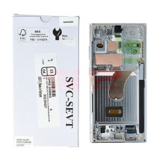 LCD+Touchscreen cu Rama Samsung Galaxy S23 Ultra 5G / S918 BLUE Original Service Pack
