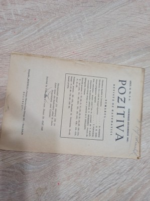 PITAGORA, REVISTA DE MATEMATICI, ANUL II, 1941 * NR 3-4 foto