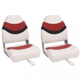 VidaXL Scaune pliabile pentru barcă 2 buc. cu spătar &icirc;nalt 44x38x55 cm