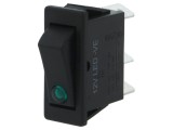 Comutator Balansoar ON-OFF cu LED Negru 12V 12A/250VAC