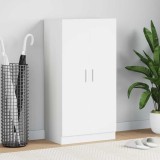 Pantofar alb vidaXL cu 7 rafturi, 55x35x108 cm, 14 perechi pantofi, lemn prelucrat si MDF