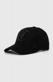 Just Cavalli șapcă de baseball din bumbac culoarea negru, cu imprimeu, 76RAZK70 ZG242