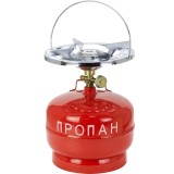 Butelie gaz GPL cu arzator, 5 Litri Propan-Butan, butelie Camping, voiaj, compatibila cu aragaz, filet 1/2, metal