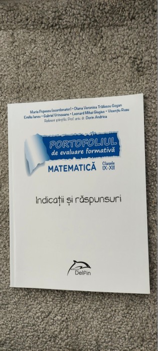 PORTOFOLIUL DE EVALUARE FORMATIVA MATEMATICA CLASELE IX-XII GOGAN IANCU GIUGIUC