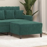 VidaXL Taburet, verde &icirc;nchis, 70x55x41 cm, catifea