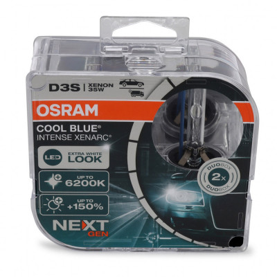 Set 2 Buc Bec Xenon Osram D3S 42V 35W PK32D-5 Cool Blue Intense NextGen 6200K 66340CBN-HCB foto