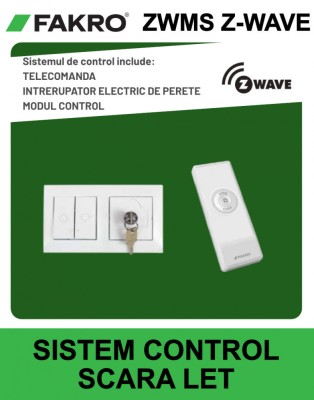 Sistem control radio ZWMS Z-Wave pentru scara pod electrica LET foto